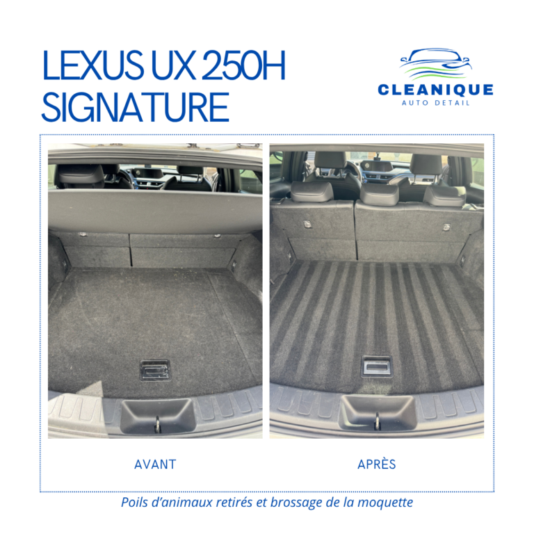 nettoyage interieur coffre Lexus